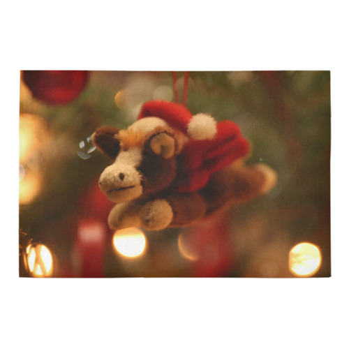 Flying Christmas Pony with Santa Hat Azalea Doormat 24" x 16" (Sponge Material)