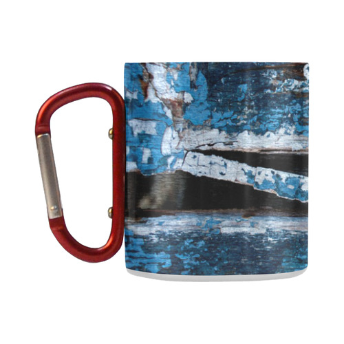 Blue painted wood Classic Insulated Mug(10.3OZ)