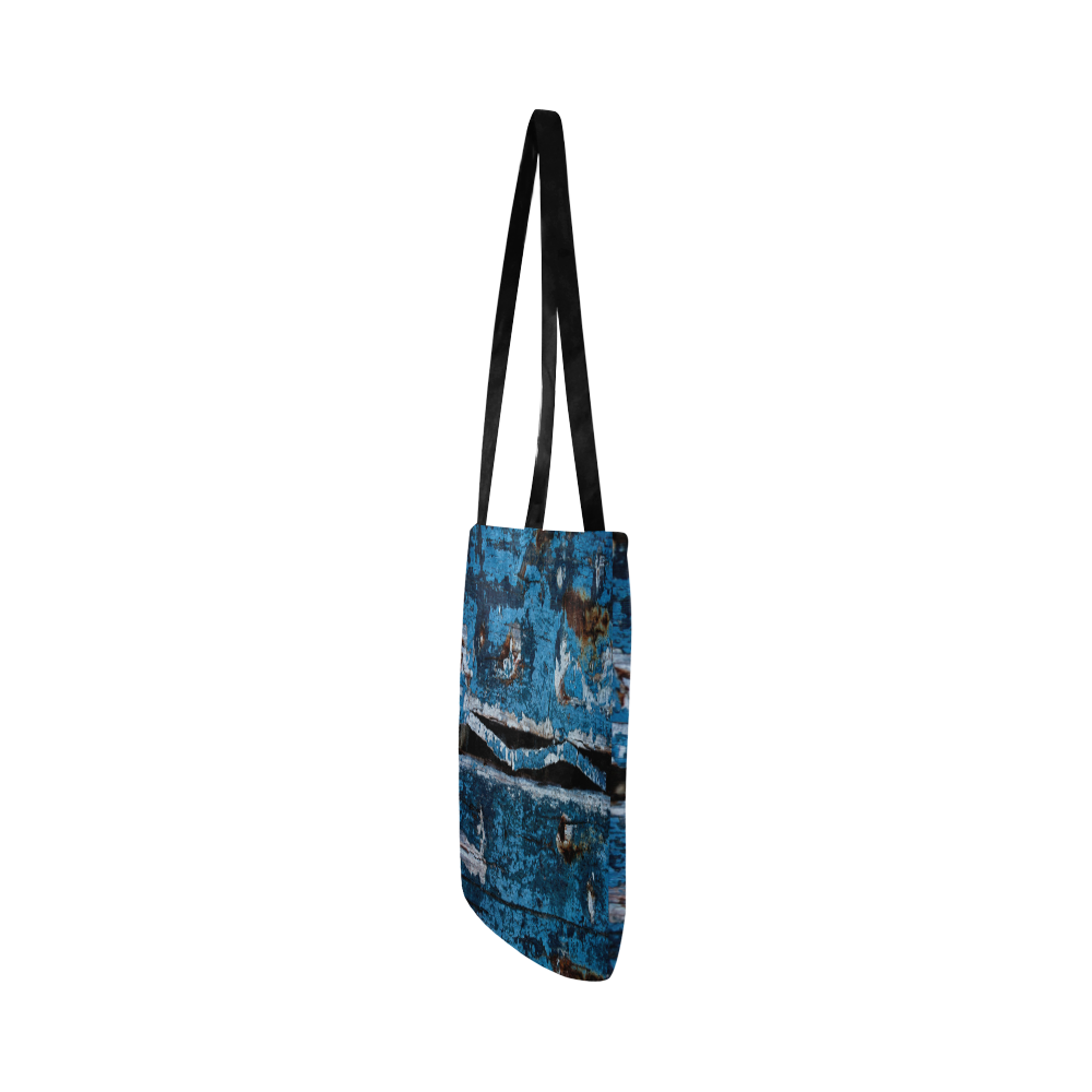Blue painted wood Reusable Shopping Bag Model 1660 (Two sides)