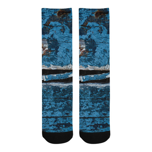 Blue painted wood Trouser Socks