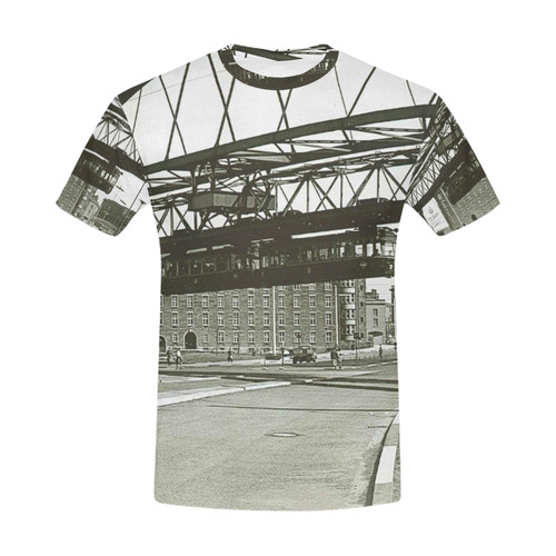 Wuppertal Schwebebahn vintage Photo All Over Print T-Shirt for Men (USA Size) (Model T40)