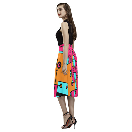 Avant Garde - Lines and Circles Aoede Crepe Skirt (Model D16)