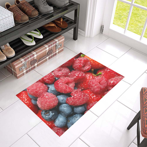 Red Berry Mix Azalea Doormat 24" x 16" (Sponge Material)