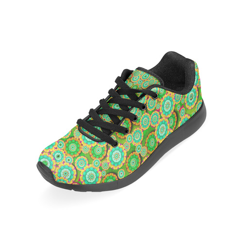 Flowers In mind In happy soft Summer Time Men's Running Shoes/Large Size (Model 020)