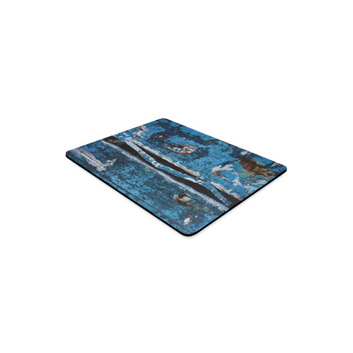 Blue painted wood Rectangle Mousepad