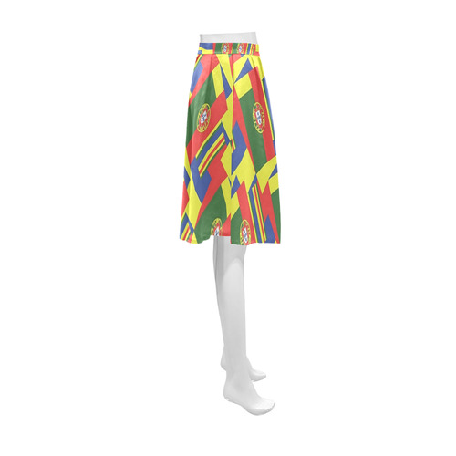 PORTUGAL (ABSTRACT) 2 Athena Women's Short Skirt (Model D15)