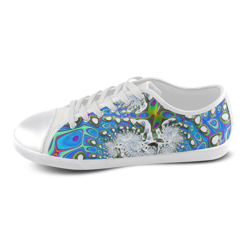 fractal fantasy 717B by JamColors Canvas Shoes for Women/Large Size (Model 016)