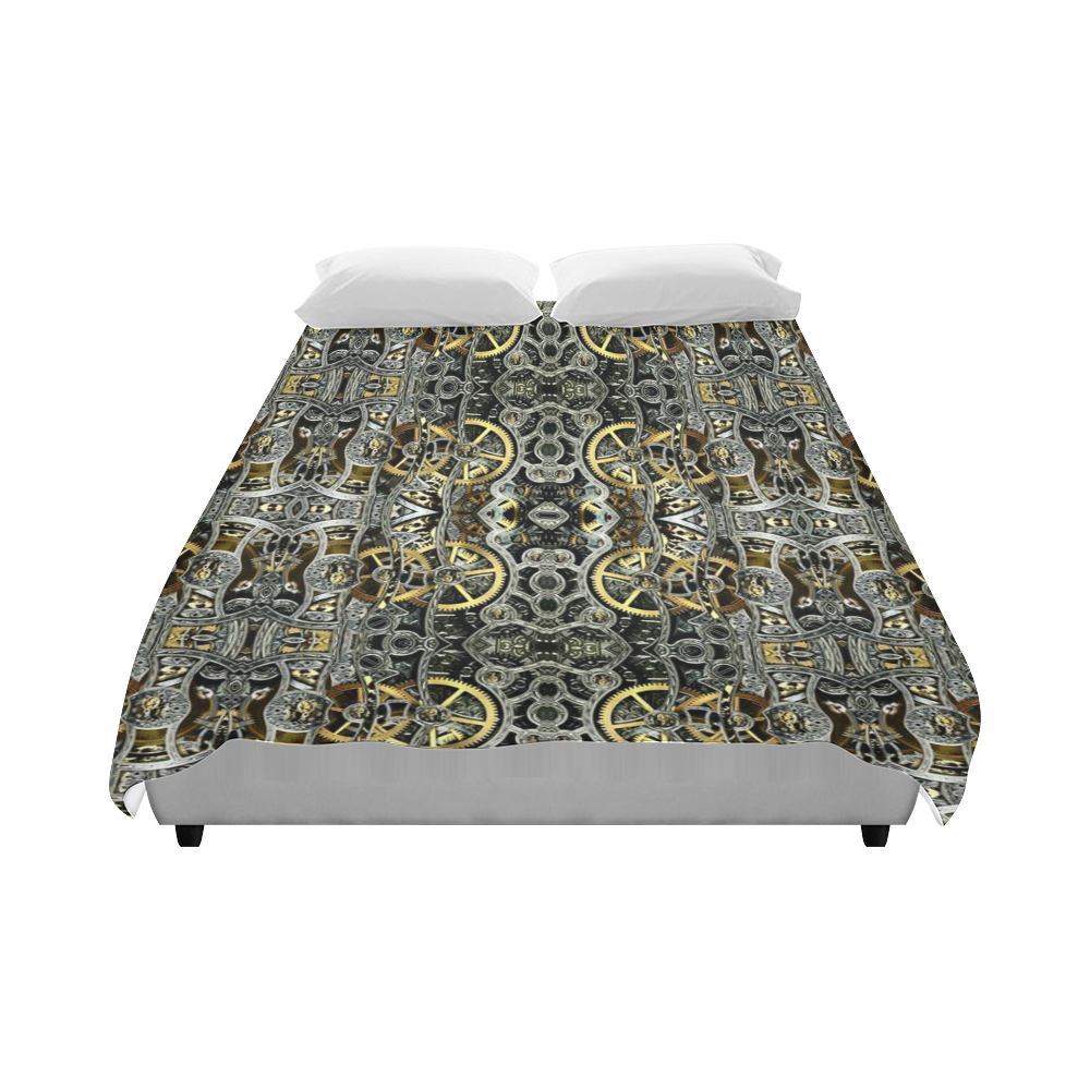 Steampunk Gears Pattern Duvet Cover 86"x70" ( All-over-print)