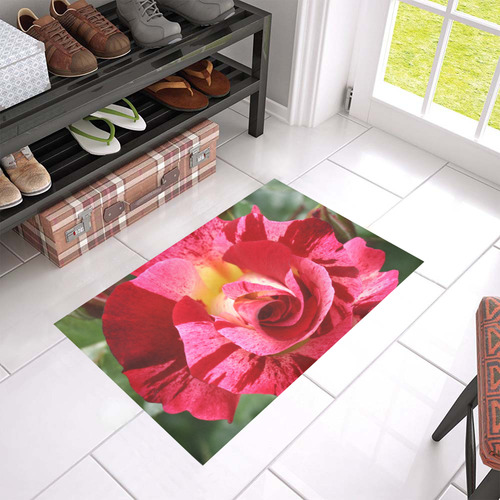 Pink Rose Flower Blossom Azalea Doormat 24" x 16" (Sponge Material)