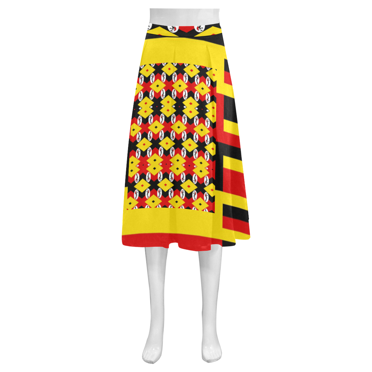 UGANDA Mnemosyne Women's Crepe Skirt (Model D16)