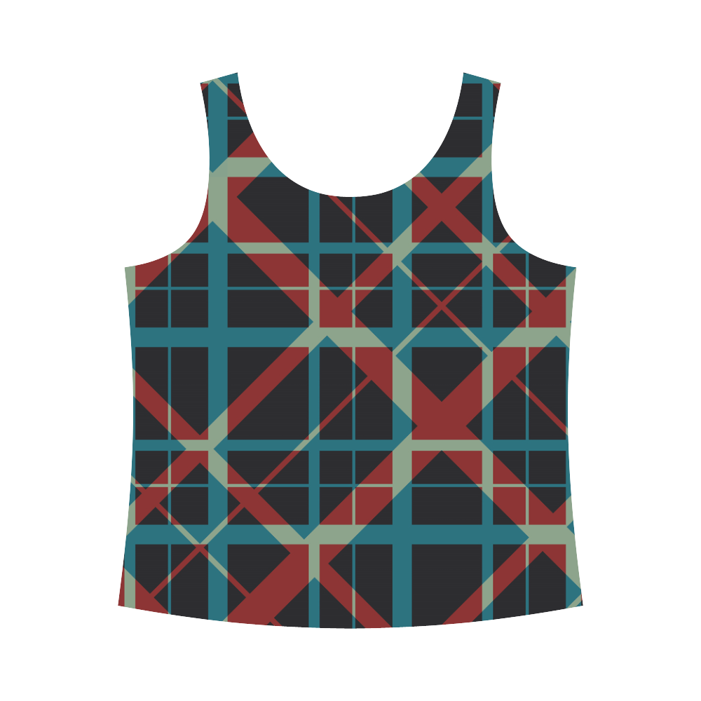 Plaid I Hipster style plaid pattern All Over Print Tank Top for Women (Model T43)