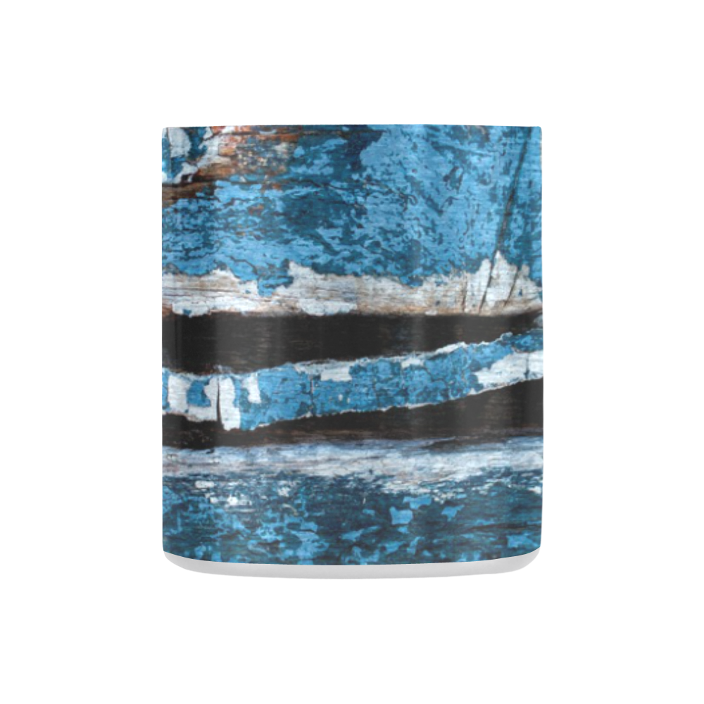 Blue painted wood Classic Insulated Mug(10.3OZ)