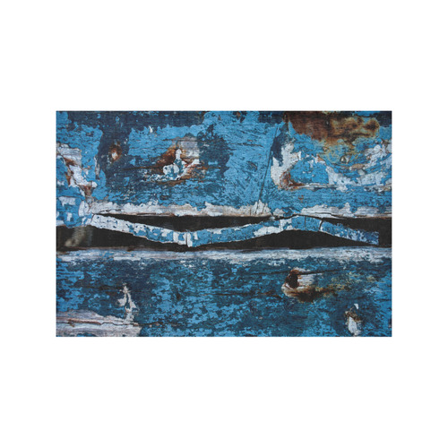 Blue painted wood Placemat 12’’ x 18’’ (Set of 4)