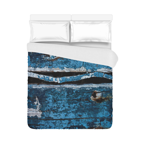 Blue painted wood Duvet Cover 86"x70" ( All-over-print)