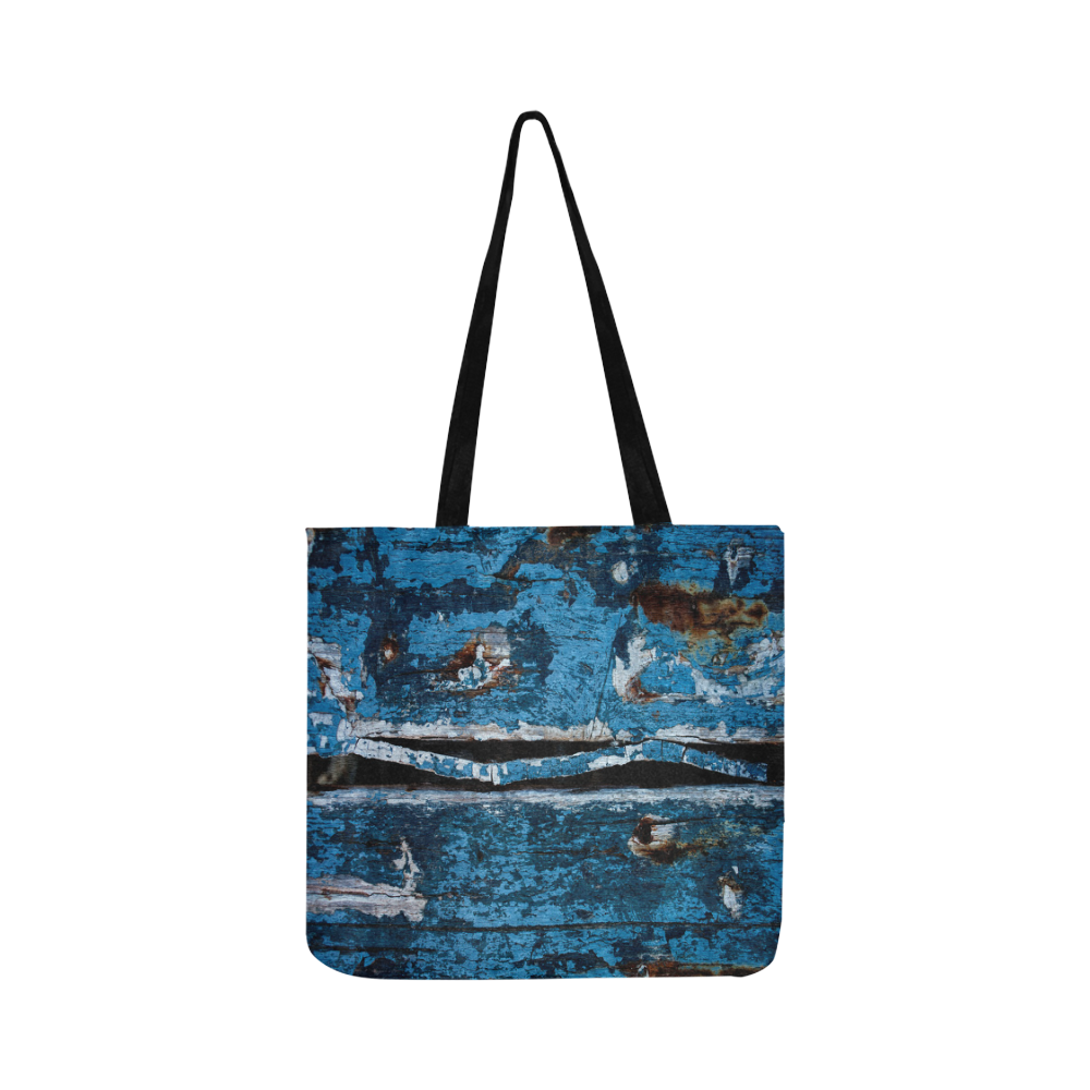 Blue painted wood Reusable Shopping Bag Model 1660 (Two sides)