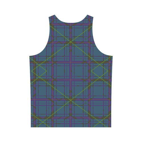Neon plaid 80's style design All Over Print Tank Top for Men (Model T43)