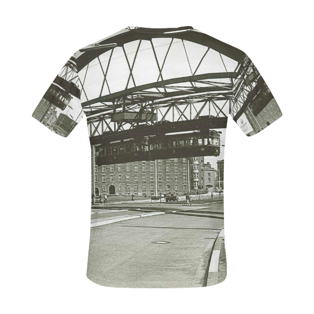Wuppertal Schwebebahn vintage Photo All Over Print T-Shirt for Men (USA Size) (Model T40)