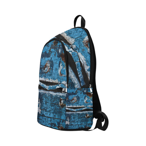 Blue painted wood Fabric Backpack for Adult (Model 1659)