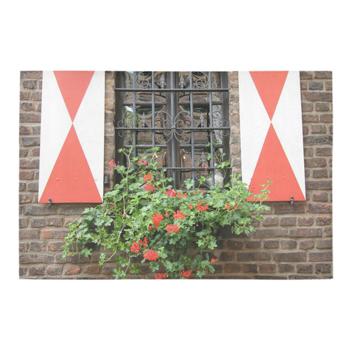 Vintage Window Azalea Doormat 24" x 16" (Sponge Material)
