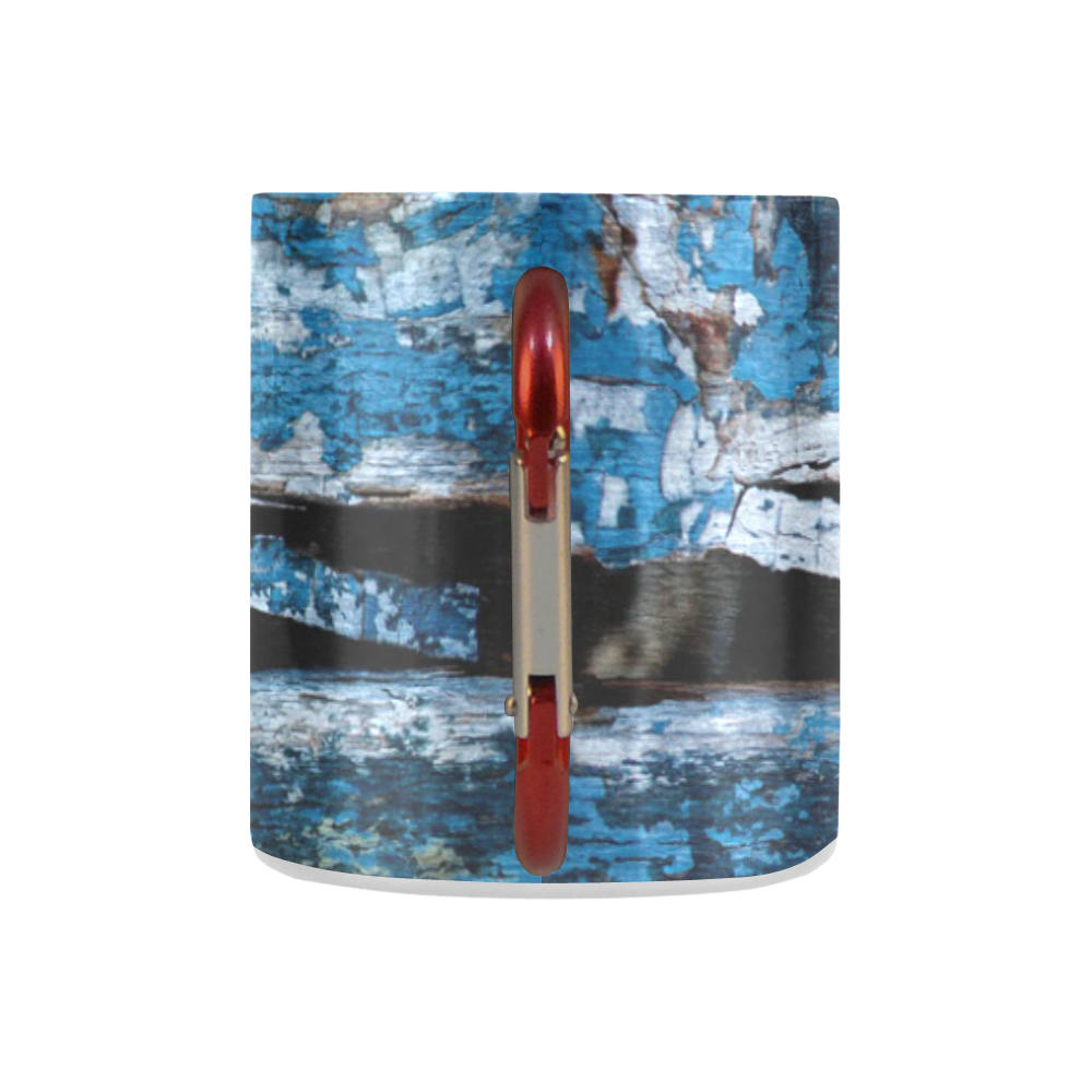 Blue painted wood Classic Insulated Mug(10.3OZ)