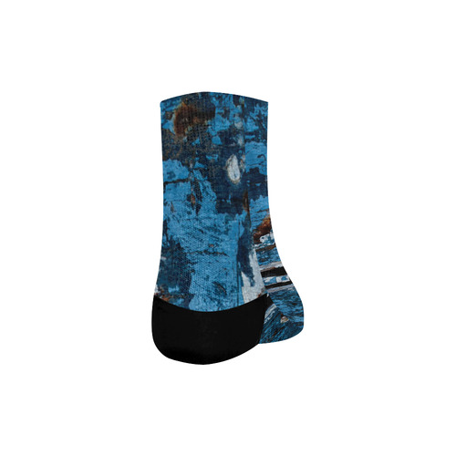 Blue painted wood Quarter Socks