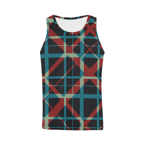Plaid I Hipster style plaid pattern All Over Print Tank Top for Men (Model T43)