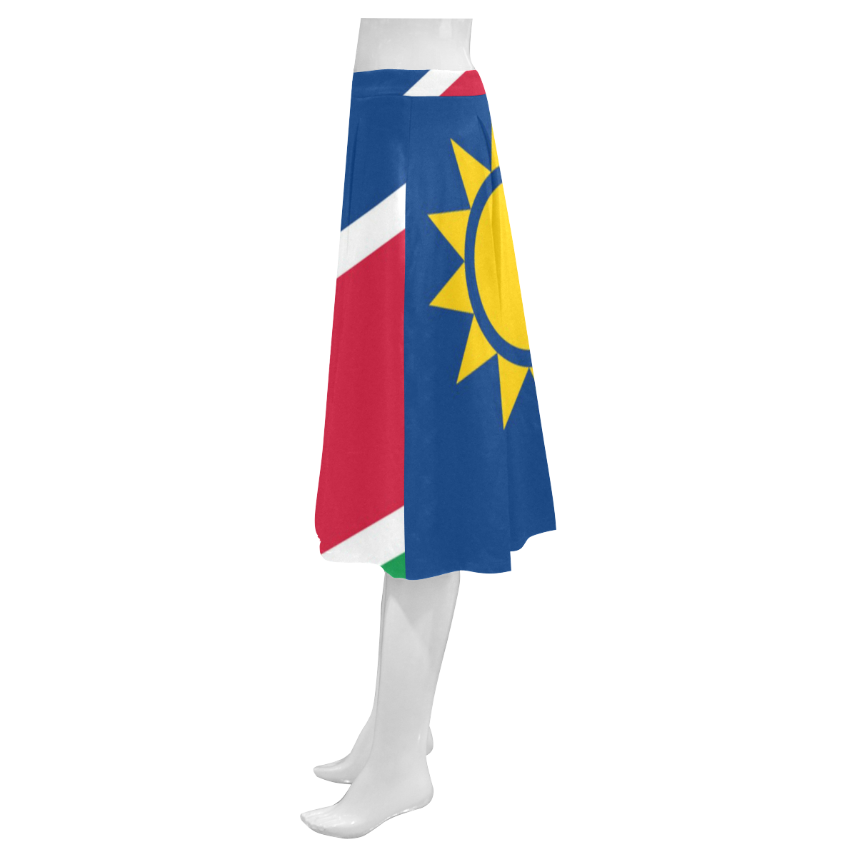 NAMIBIA FLAG Mnemosyne Women's Crepe Skirt (Model D16)