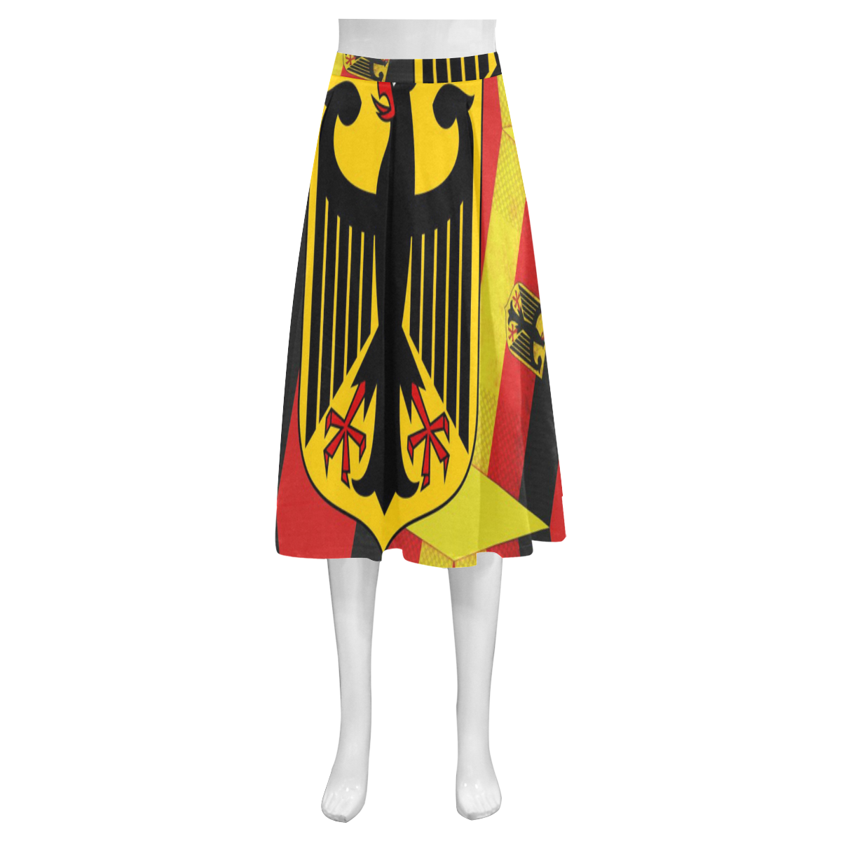 GERMANY 2 Mnemosyne Women's Crepe Skirt (Model D16)