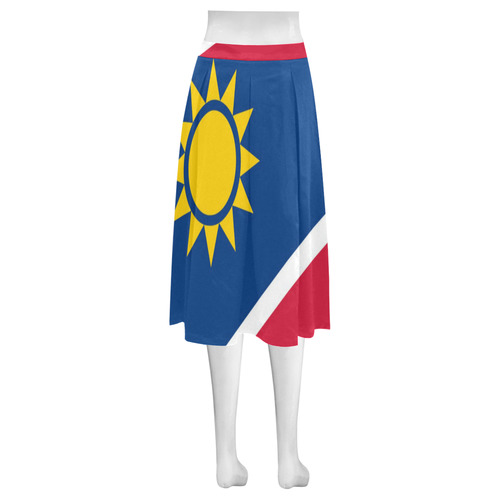 NAMIBIA FLAG Mnemosyne Women's Crepe Skirt (Model D16)