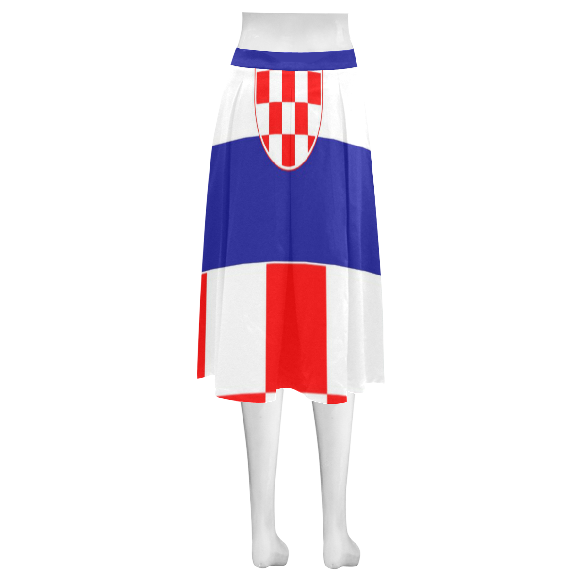 CROATIA 3 Mnemosyne Women's Crepe Skirt (Model D16)