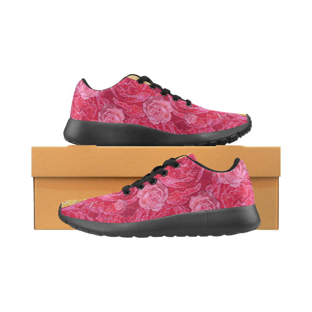 Rose and roses and another rose Men's Running Shoes/Large Size (Model 020)