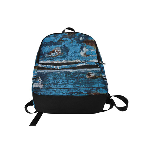 Blue painted wood Fabric Backpack for Adult (Model 1659)