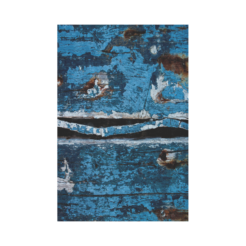 Blue painted wood Garden Flag 12‘’x18‘’（Without Flagpole）