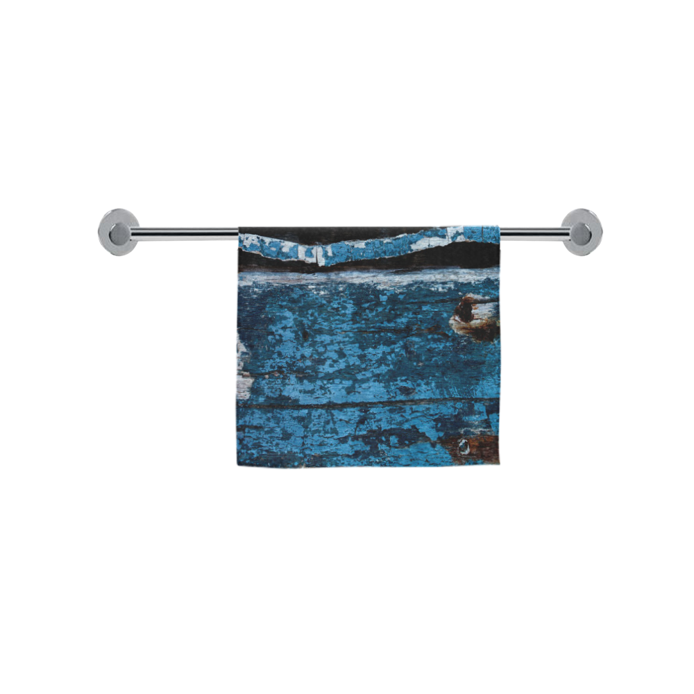 Blue painted wood Custom Towel 16"x28"