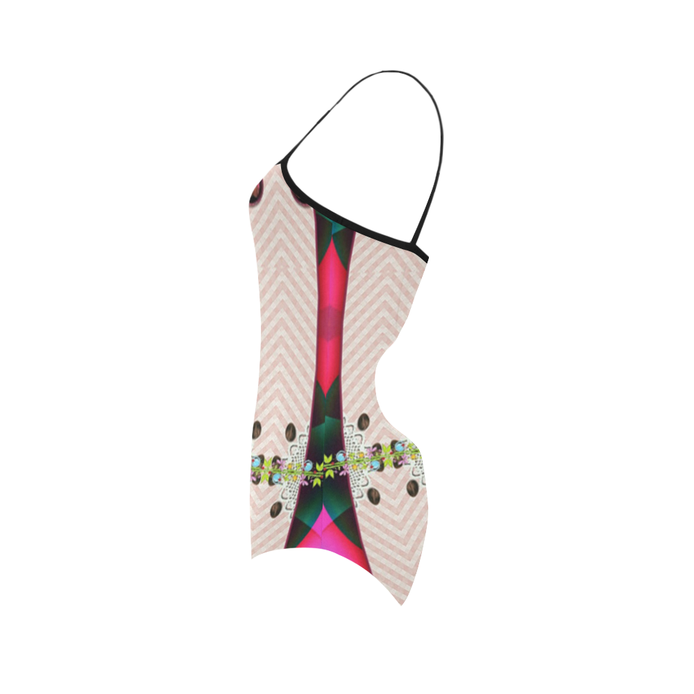 wraped with pattern-annabellerockz-swimsuit Strap Swimsuit ( Model S05)