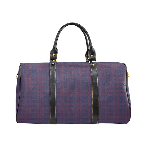 Purple Plaid Rock Style New Waterproof Travel Bag/Small (Model 1639)
