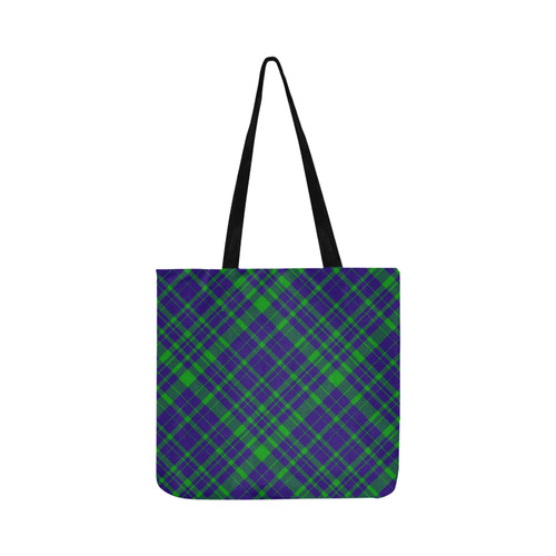 Diagonal Green & Purple Plaid Modern Style Reusable Shopping Bag Model 1660 (Two sides)