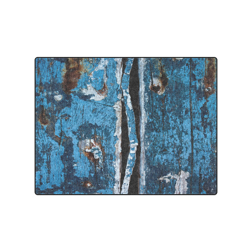 Blue painted wood Blanket 50"x60"