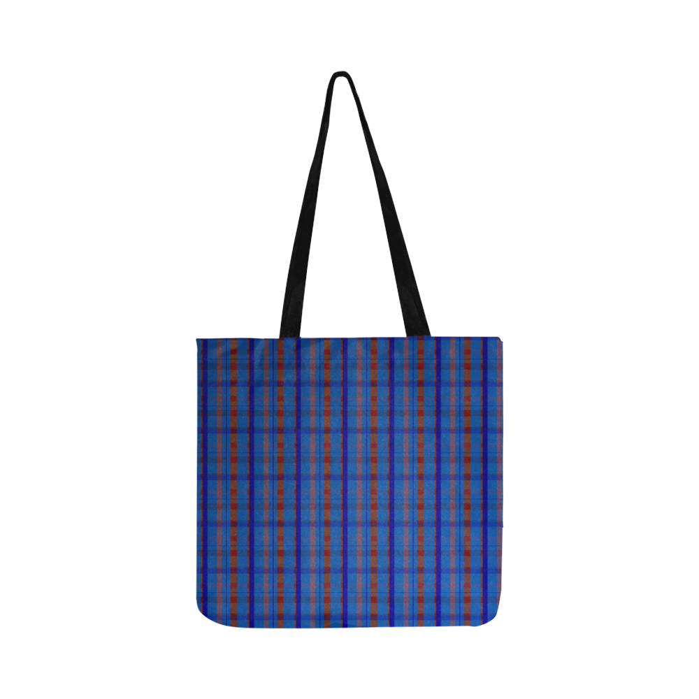 Royal Blue Plaid Hipster Style Reusable Shopping Bag Model 1660 (Two sides)