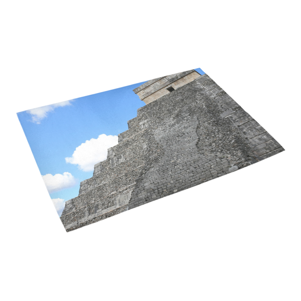 Chichen Itza Maya Pyramid Temple Azalea Doormat 24" x 16" (Sponge Material)