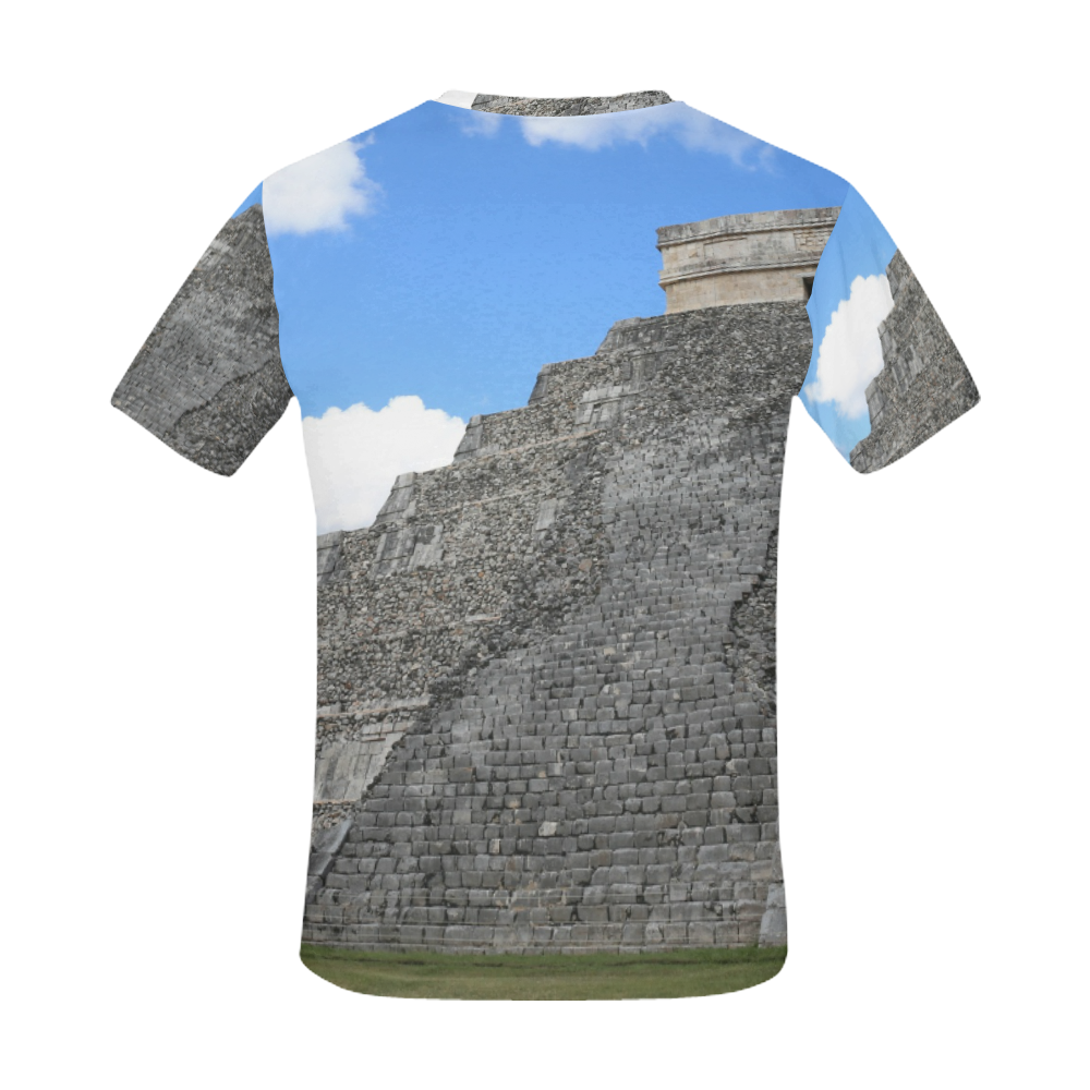 Chichen Itza Maya Pyramid Temple All Over Print T-Shirt for Men (USA Size) (Model T40)