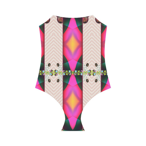 wraped with pattern-annabellerockz-swimsuit Strap Swimsuit ( Model S05)