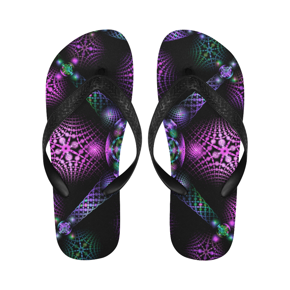 purpleChristmas Flip Flops for Men/Women (Model 040)