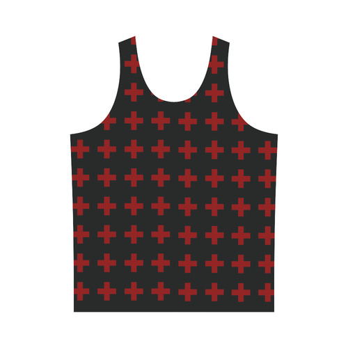 Red Crosses Pattern Rock style All Over Print Tank Top for Men (Model T43)