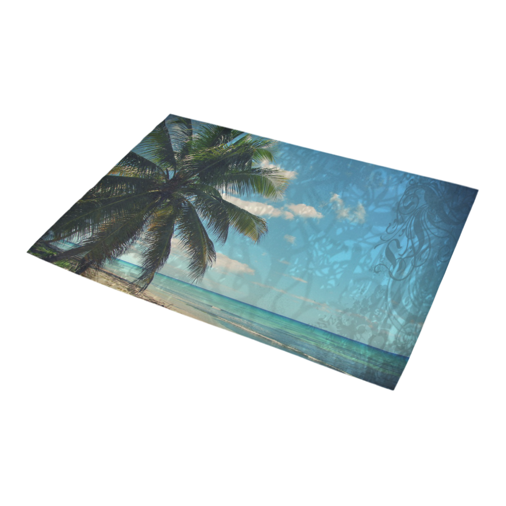 Caribbean Blue Azalea Doormat 24" x 16" (Sponge Material)