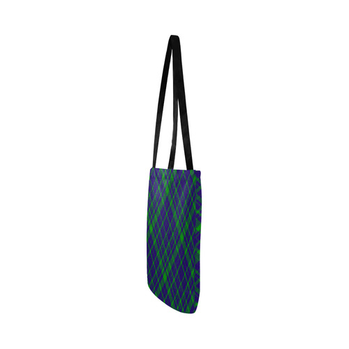 Diagonal Green & Purple Plaid Modern Style Reusable Shopping Bag Model 1660 (Two sides)
