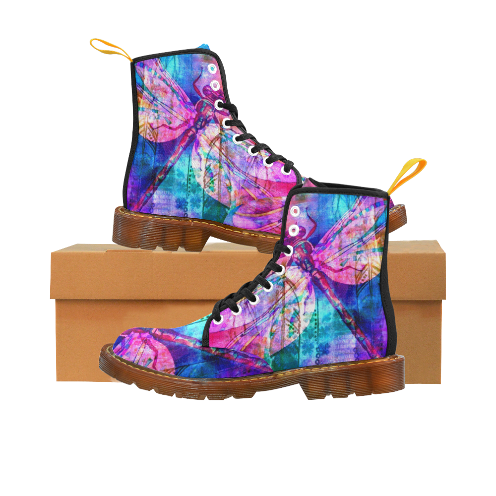 Dragonfly Rainbow Martin Boots For Women Model 1203H