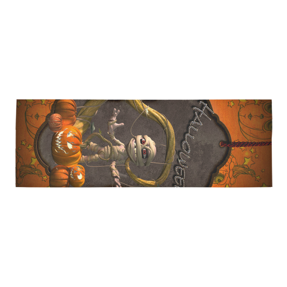 Halloween, funny mummy Area Rug 9'6''x3'3''