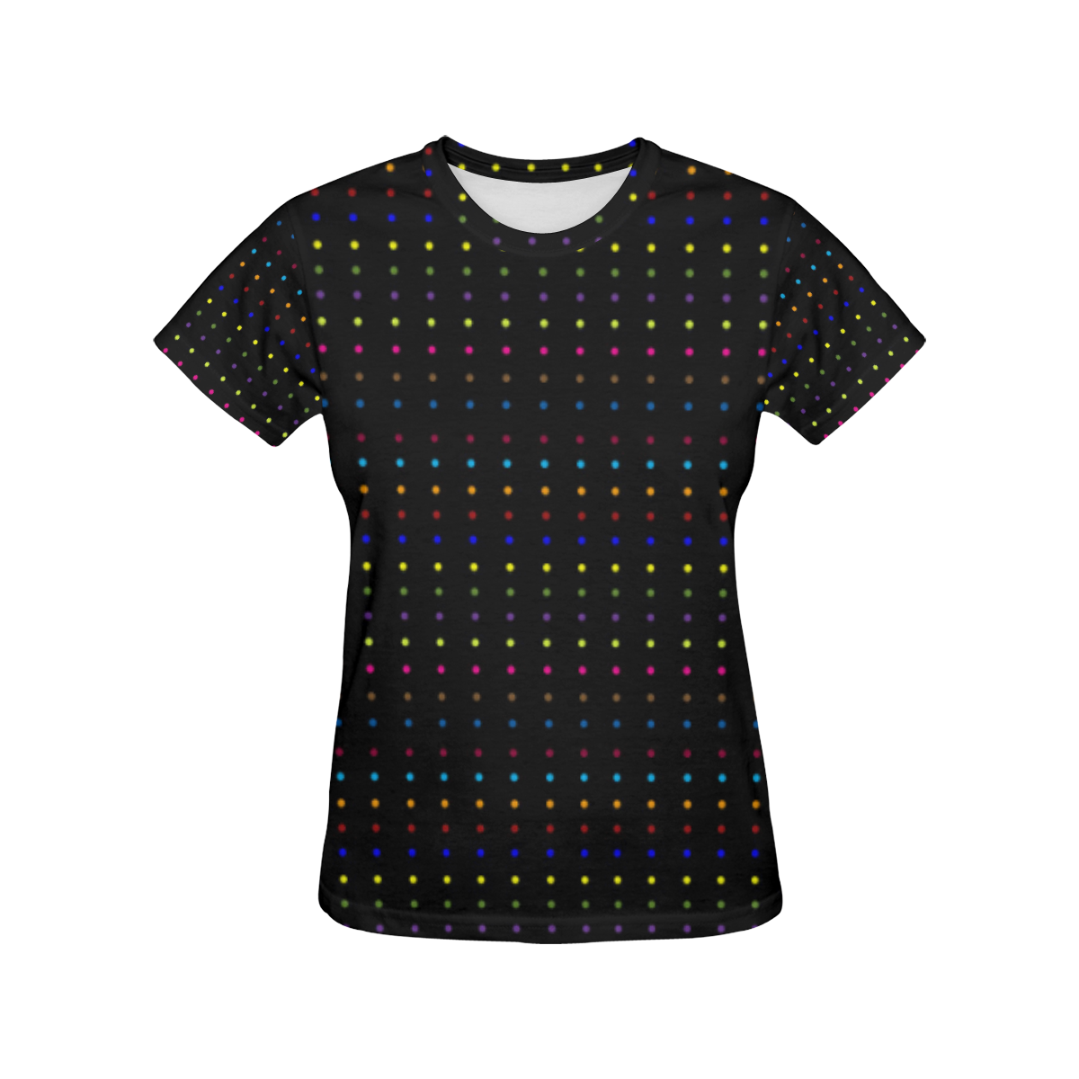 Dots & Colors Modern, Colorful pattern design All Over Print T-Shirt for Women (USA Size) (Model T40)