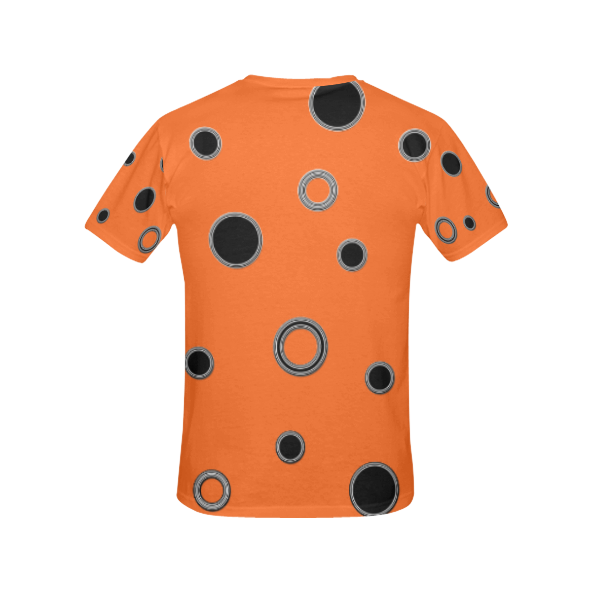 Black Polka Dots All Over Print T-Shirt for Women (USA Size) (Model T40)